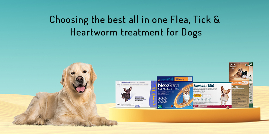 All In One Flea Tick & Heartworm Treatment For Dogs -CanadaVetExpress
