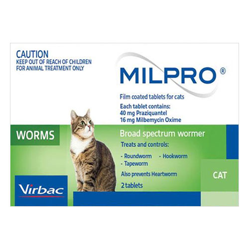 Milpro Allwormer For Cats Over 2 Kg (Over 4lbs) 48 Tablet-image-2929