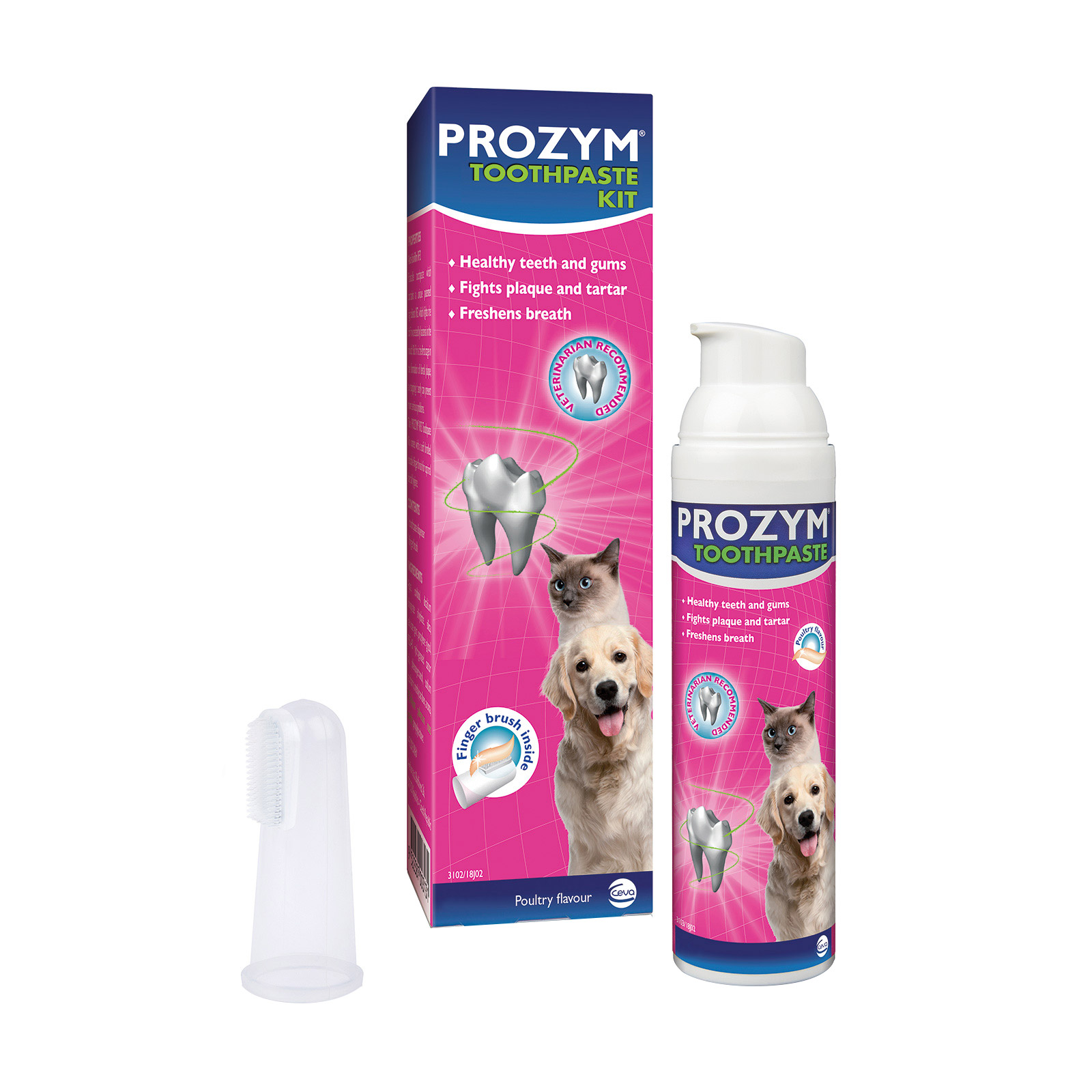 Prozym Rf2 Dental Toothpaste Kit (Chicken Toothpaste + Fingerbrush) 1 Pack-image-2934