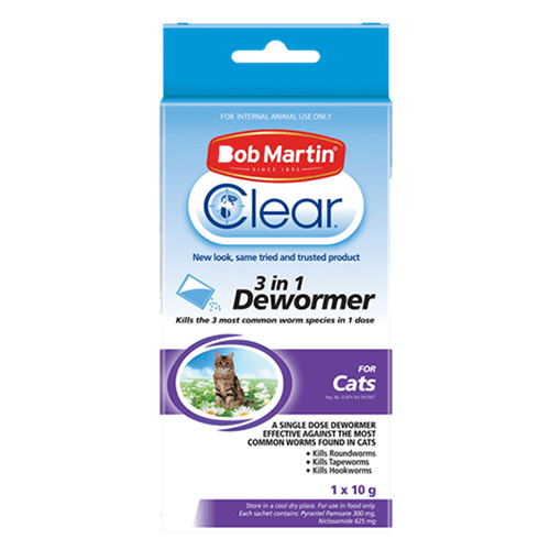 Bob Martin Clear 3 In 1 Dewormer For Cats 1x10g 1 Pack-image-2616