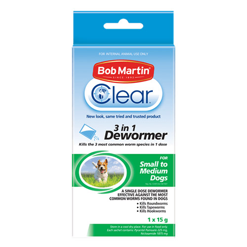 Bob Martin Clear 3 In 1 Dewormer For Dogs Small To Medium 1x15g 1 Pack-image-2617
