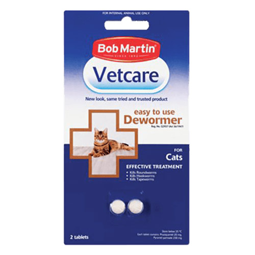 Bob Martin Vetcare Dewormer For Cats 2 Tablets-image-2630