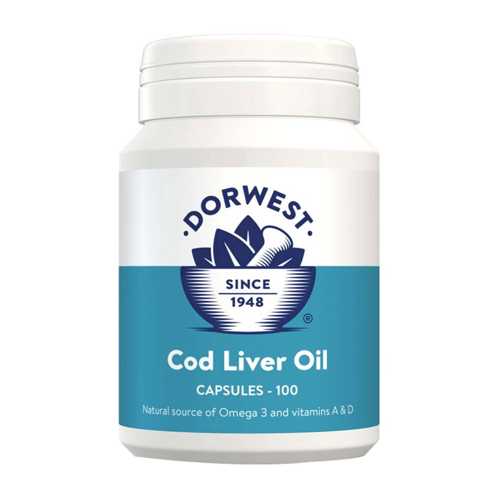 Dorwest Cod Liver Oil Capsules For Dogs And Cats 100 Capsule-image-2762