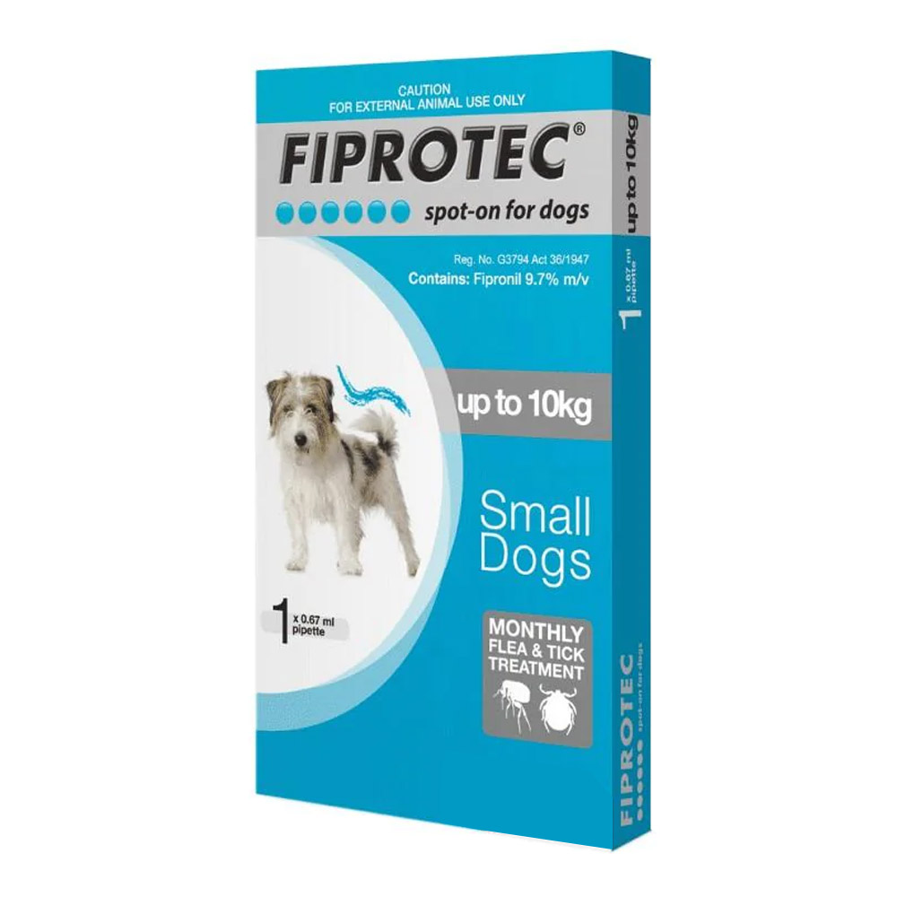 Fiprotec Spot-On For Small Dogs Up To 22lbs (Blue) 12 Pack-image-2770