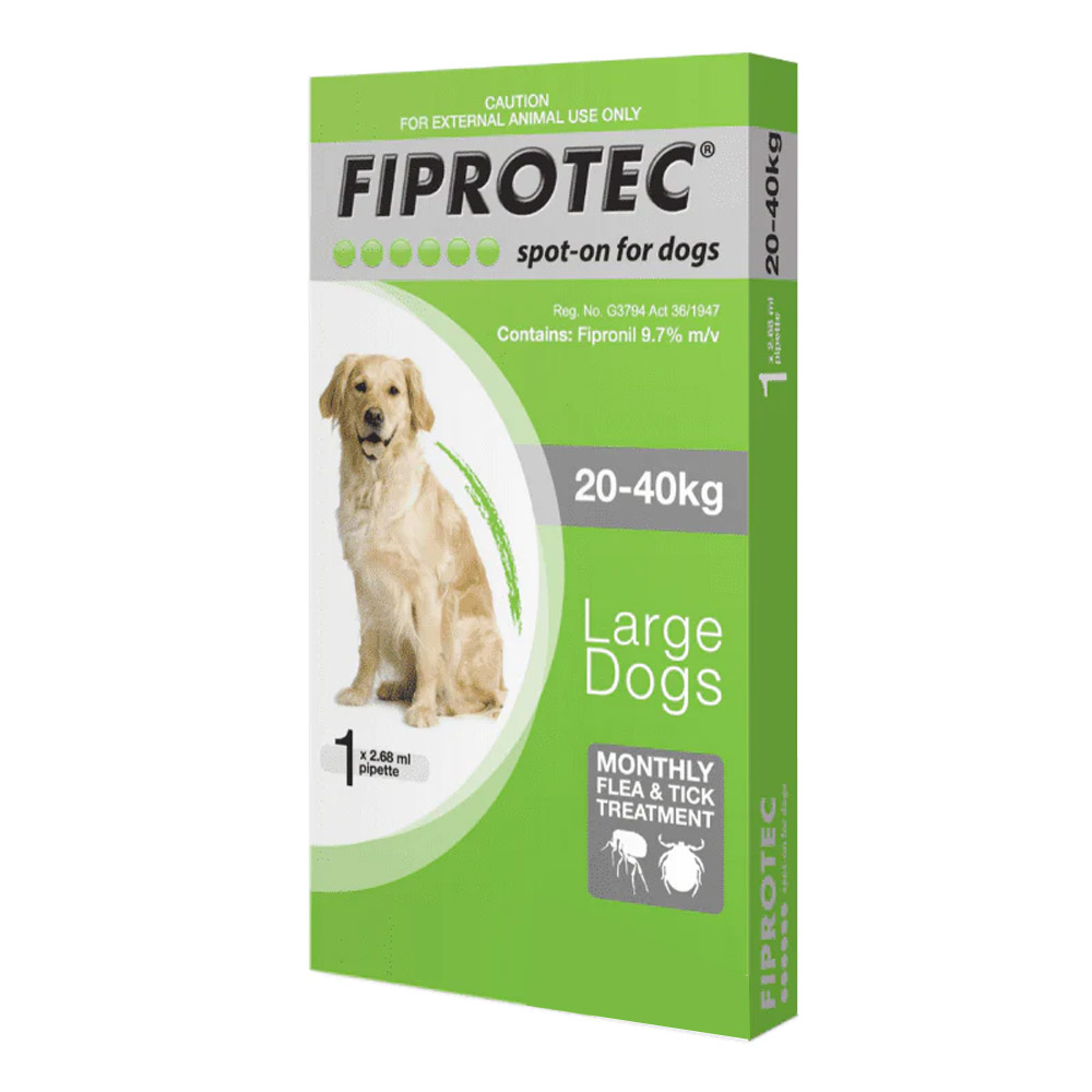 Fiprotec Spot-On For Large Dogs 44-88lbs (Green) 3 Pack-image-2776