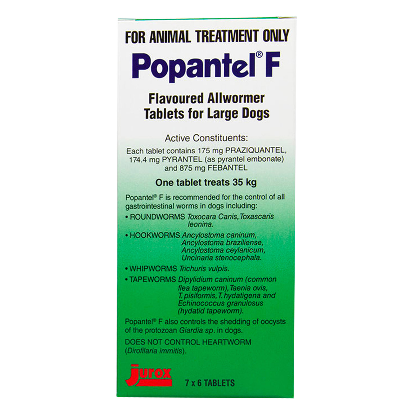 Popantel F Allwormer For Large Dogs 35 Kg (77lbs) 42 Tablet-image-2917
