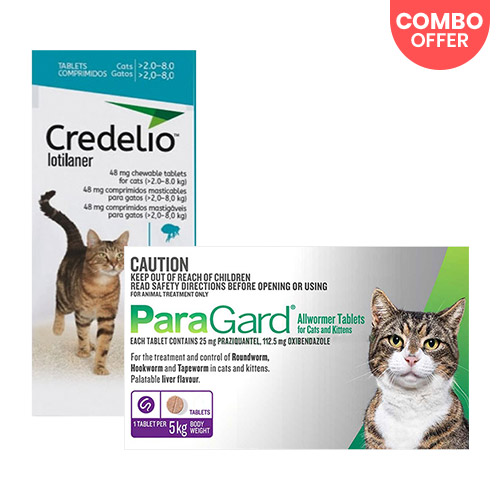 Credelio + Paragard Allwormer Combo Pack for Cat Supplies Buy Credelio