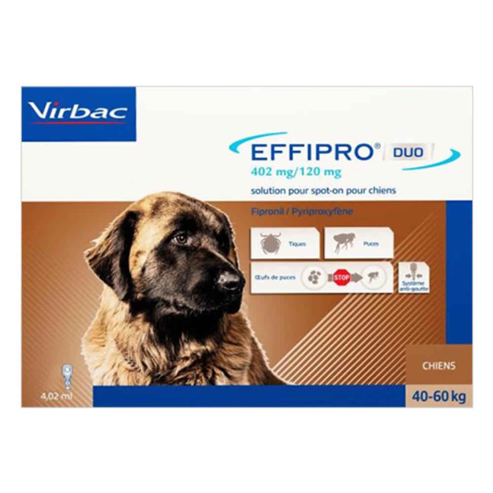 Effipro Duo Flea And Tick Spot-On Extra Large Dogs Over 88 Lbs (Brown) 4 Pack-image-819