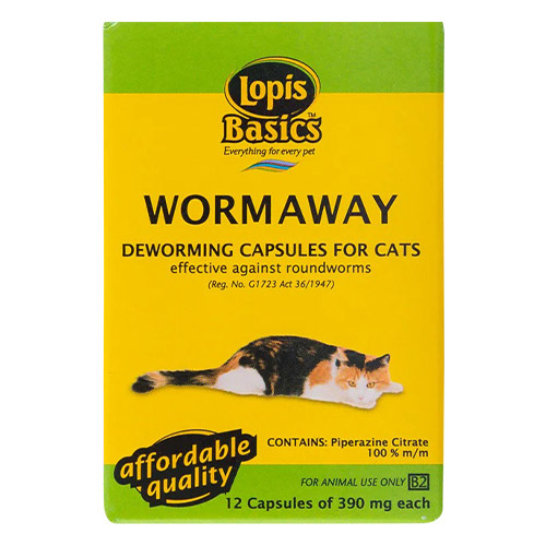 Lopis Basics Worm Away Deworming Capsules For Cats 12 Capsule-image-2646