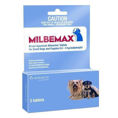 Milbemax Allwormer Tablets For Small Dogs 0.5 To 5 Kg - Upto 11lbs 1 Tablet-image-2754