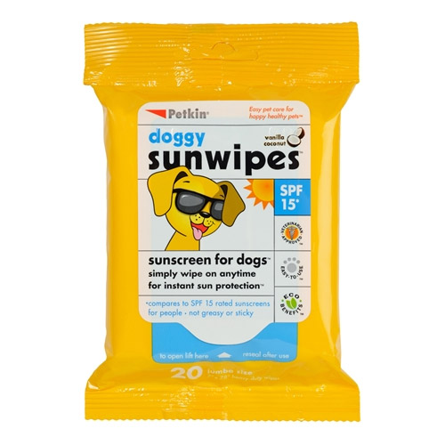 Petkin Doggy Sunwipes Spf15 Sunscreen For Dogs 1 Pack-image-2828