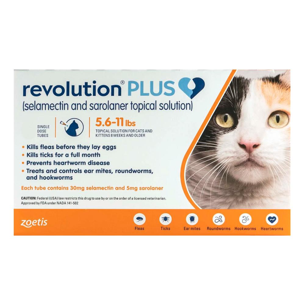 Revolution Plus For Medium Cats 5.5-11lbs (Orange) 3 Pack-image-1788